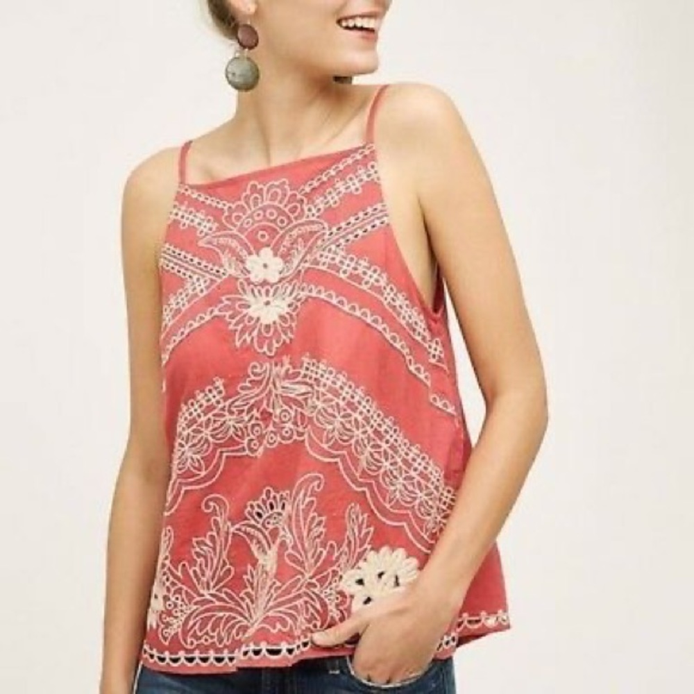 Anthropologie Vanessa Virginia Embroidered Top
